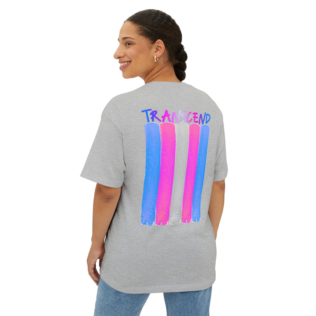 Transcend Flag Tee – Wear Your Truth Graphic Comfy Shirt (Unisex) Athletic Grey