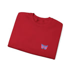 Transcend Logo Crewneck Graphic Long Sleeve Comfy Cotton (Unisex) Cherry Red