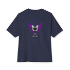 Geometric Butterfly Gothic Graphic Transcend T-Shirt (Unisex) Navy