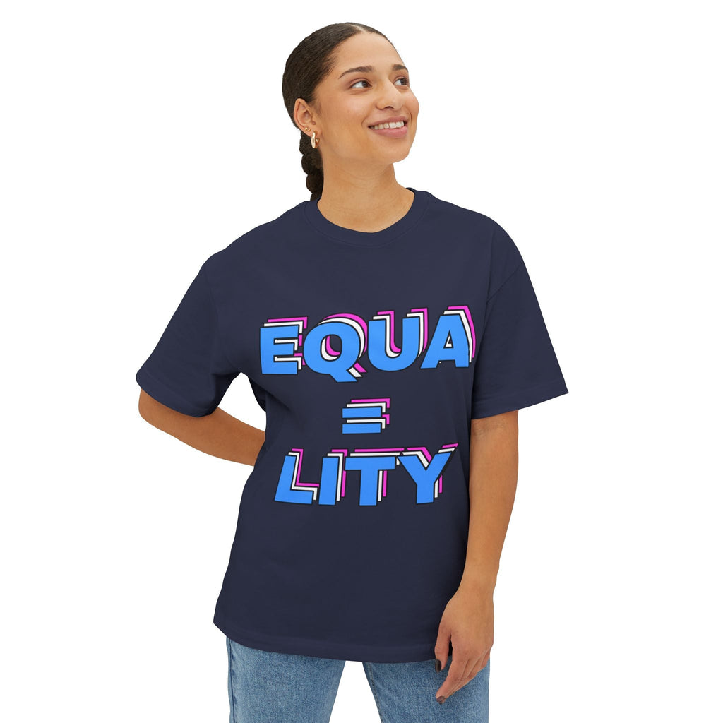 Equality Tee Transcend Comfy Cotton Graphic T-Shirt (Unisex) Navy