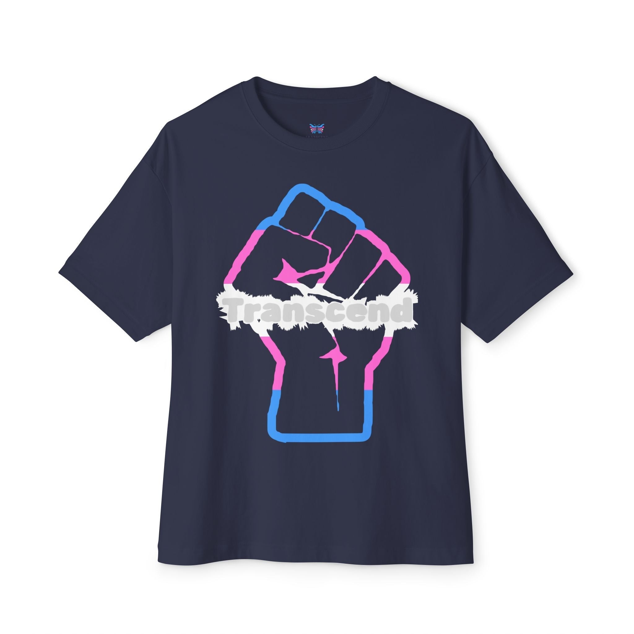 Transcend Power Fist Tee – Strength in Identity T-Shirt (Unisex) Navy