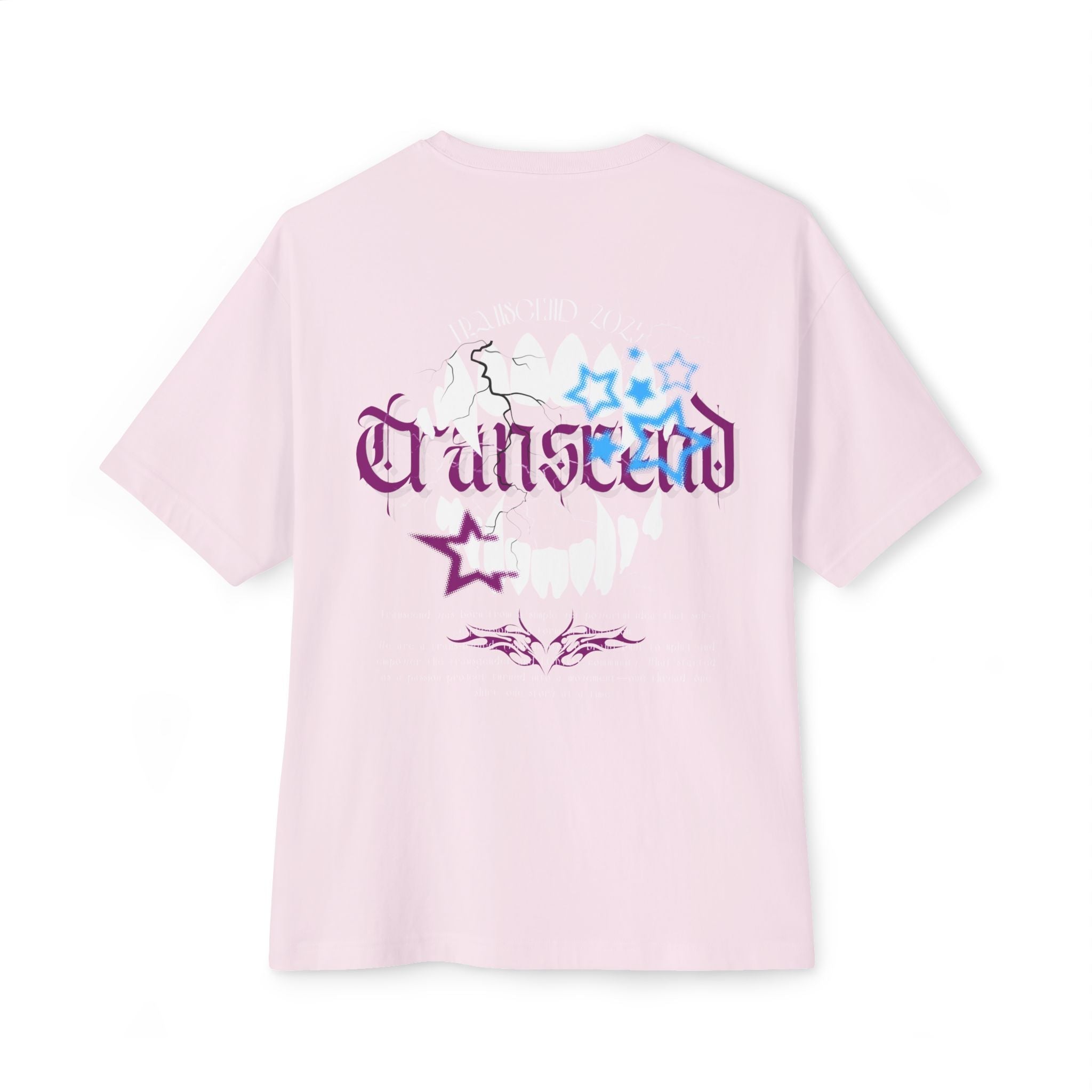 Bite Back Transcend Oversized Boxy T-Shirt (Unisex) Soft Pink