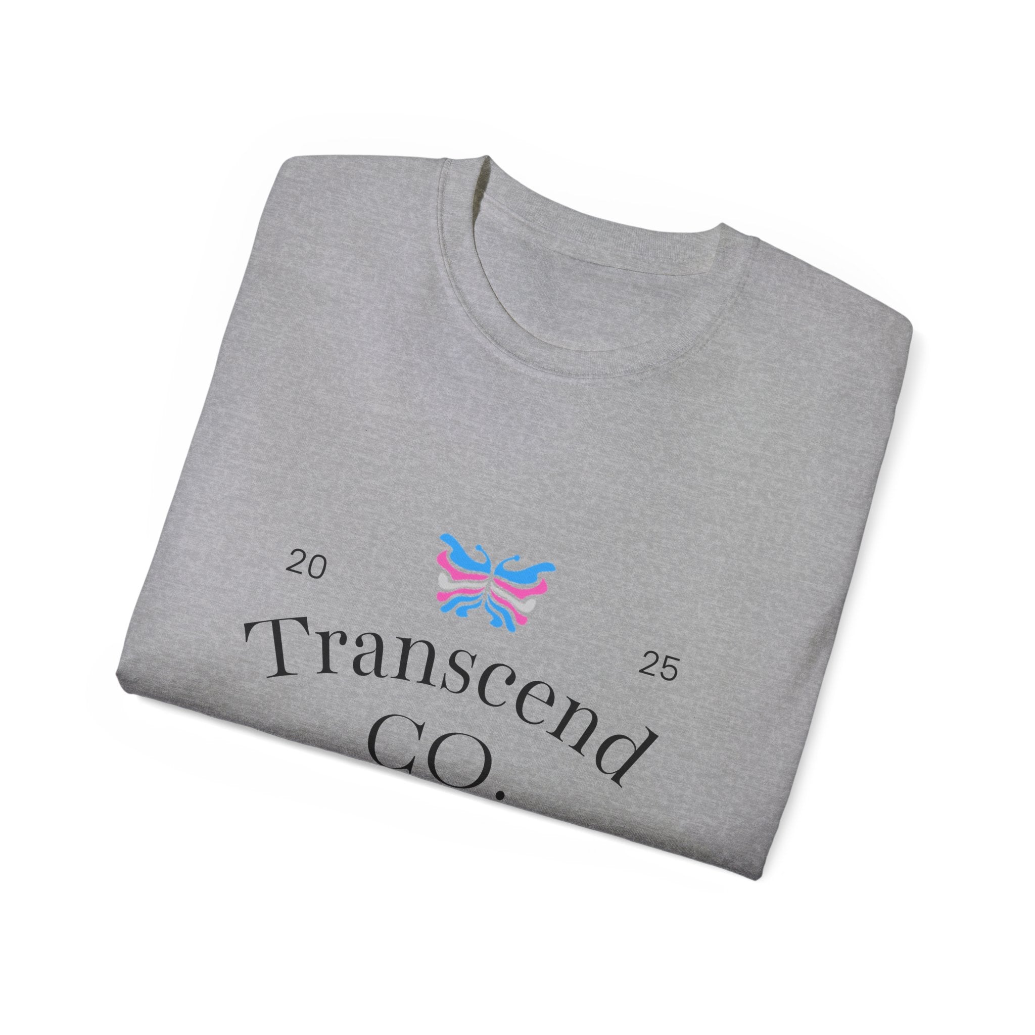 Transcend CO. Premium Tee Ultra Cotton Graphic T-Shirt (Unisex) Athletic Grey