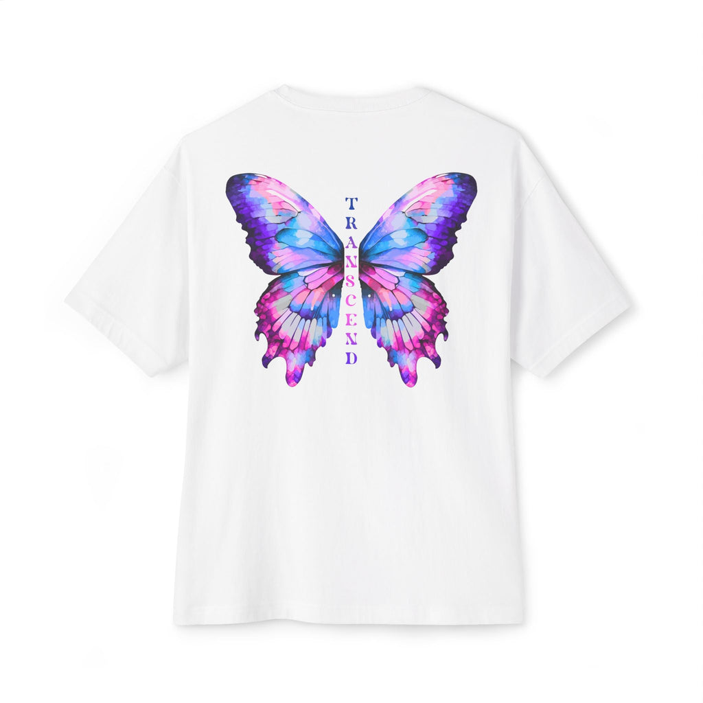 Transcend Butterfly Tee – Embrace Your Evolution Graphic (Unisex) White