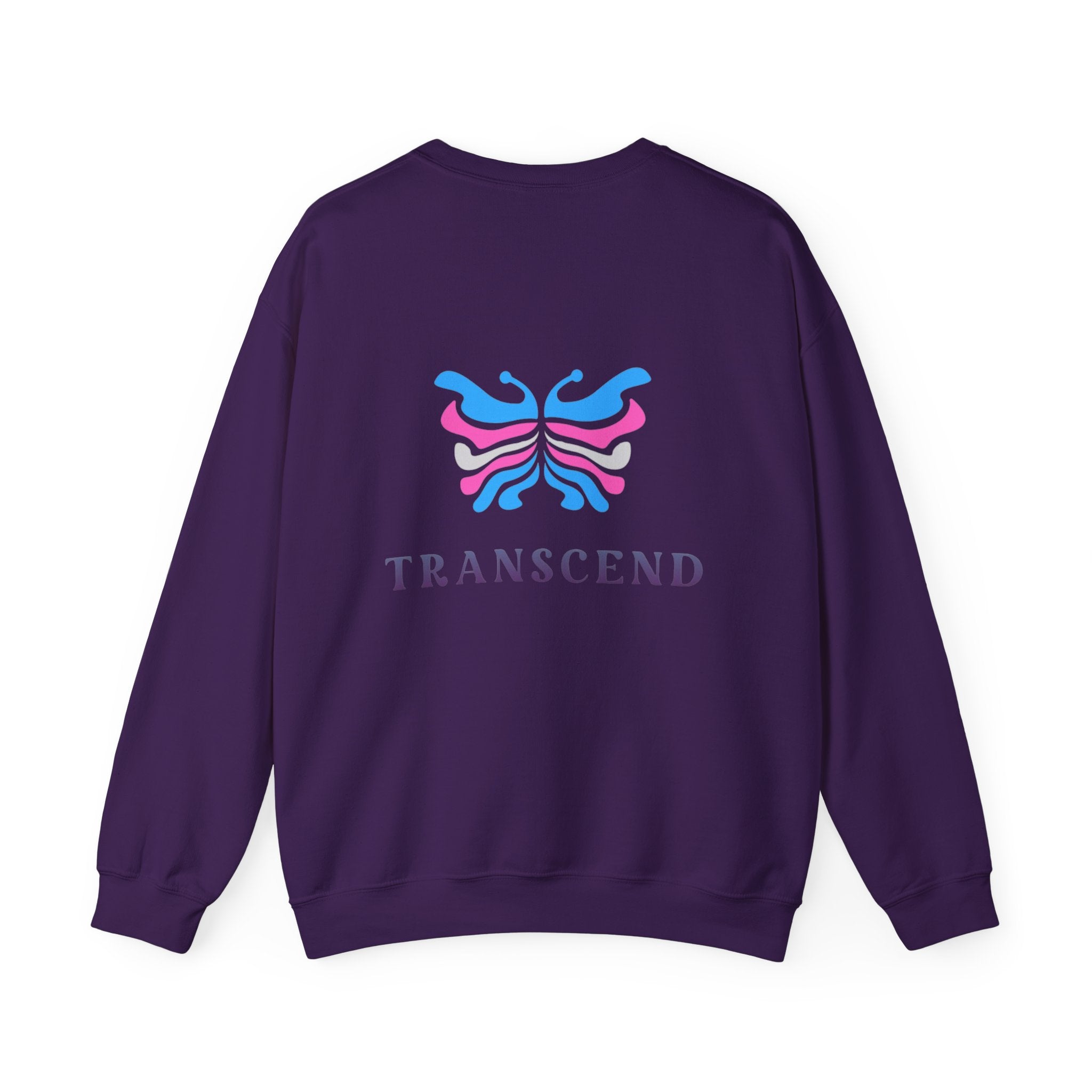 Transcend Logo Crewneck Graphic Long Sleeve Comfy Cotton (Unisex) Purple