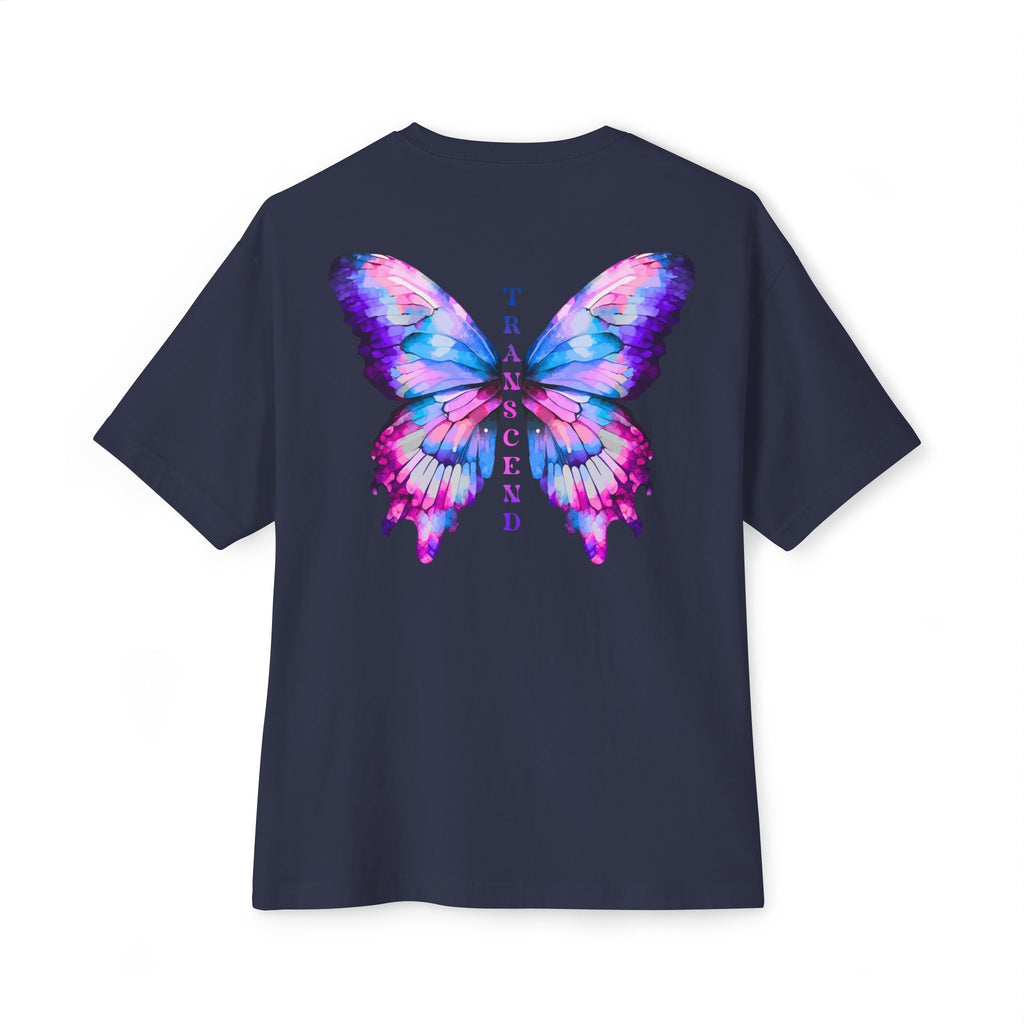 Transcend Butterfly Tee – Embrace Your Evolution Graphic (Unisex) Navy