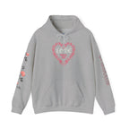 Love Everyone Gothic Graphic Transcend Hoodie Sweatshirt (Unisex) Sport Gray