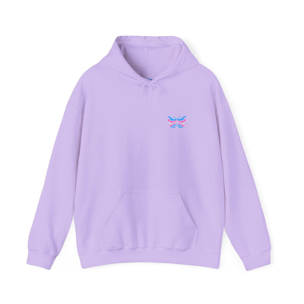 Transcend Logo Hoodie Minimalist Graphic Sweatshirt (Unisex) Orchid