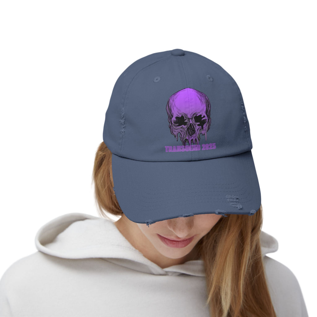 Nightmare Collection Distressed Transcend Baseball Cap (Unisex) Scotland Blue
