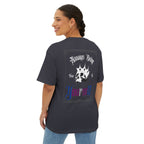 "Always Being True To Yourself" Gothic Graphic Oversized Tee (Unisex) Dark Gray