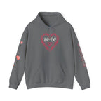 Love Everyone Gothic Graphic Transcend Hoodie Sweatshirt (Unisex) Graphite
