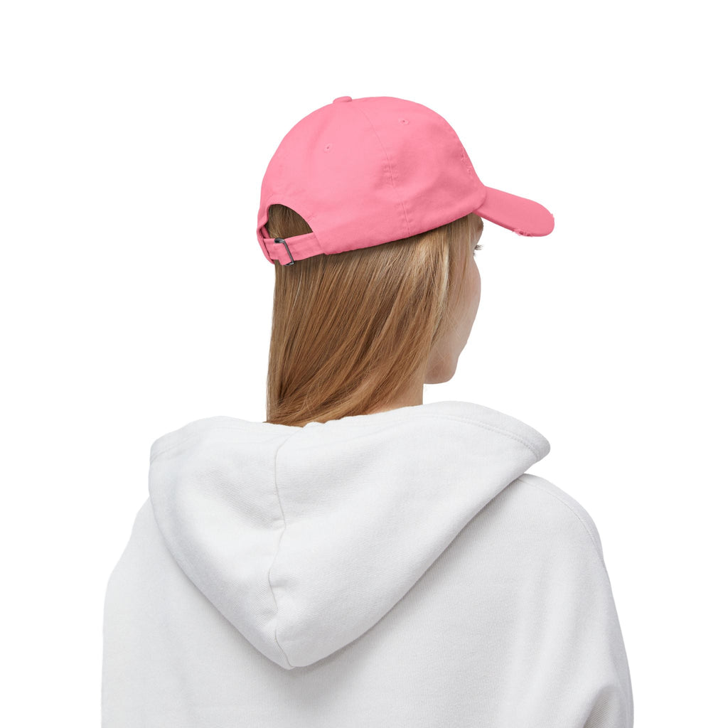Nightmare Collection Distressed Transcend Baseball Cap (Unisex) True Pink