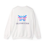 Transcend Logo Crewneck Graphic Long Sleeve Comfy Cotton (Unisex) White