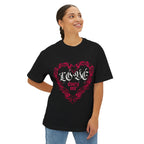 Love Everyone Gothic Graphic Oversized Transcend T-Shirt (Unisex) Black