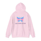 Transcend Logo Hoodie Minimalist Graphic Sweatshirt (Unisex) Light Pink