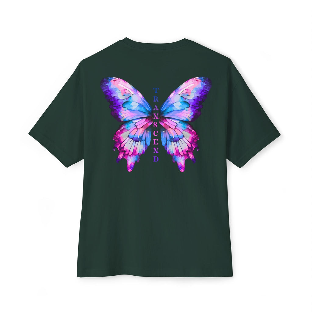 Transcend Butterfly Tee – Embrace Your Evolution Graphic (Unisex) Forest Green