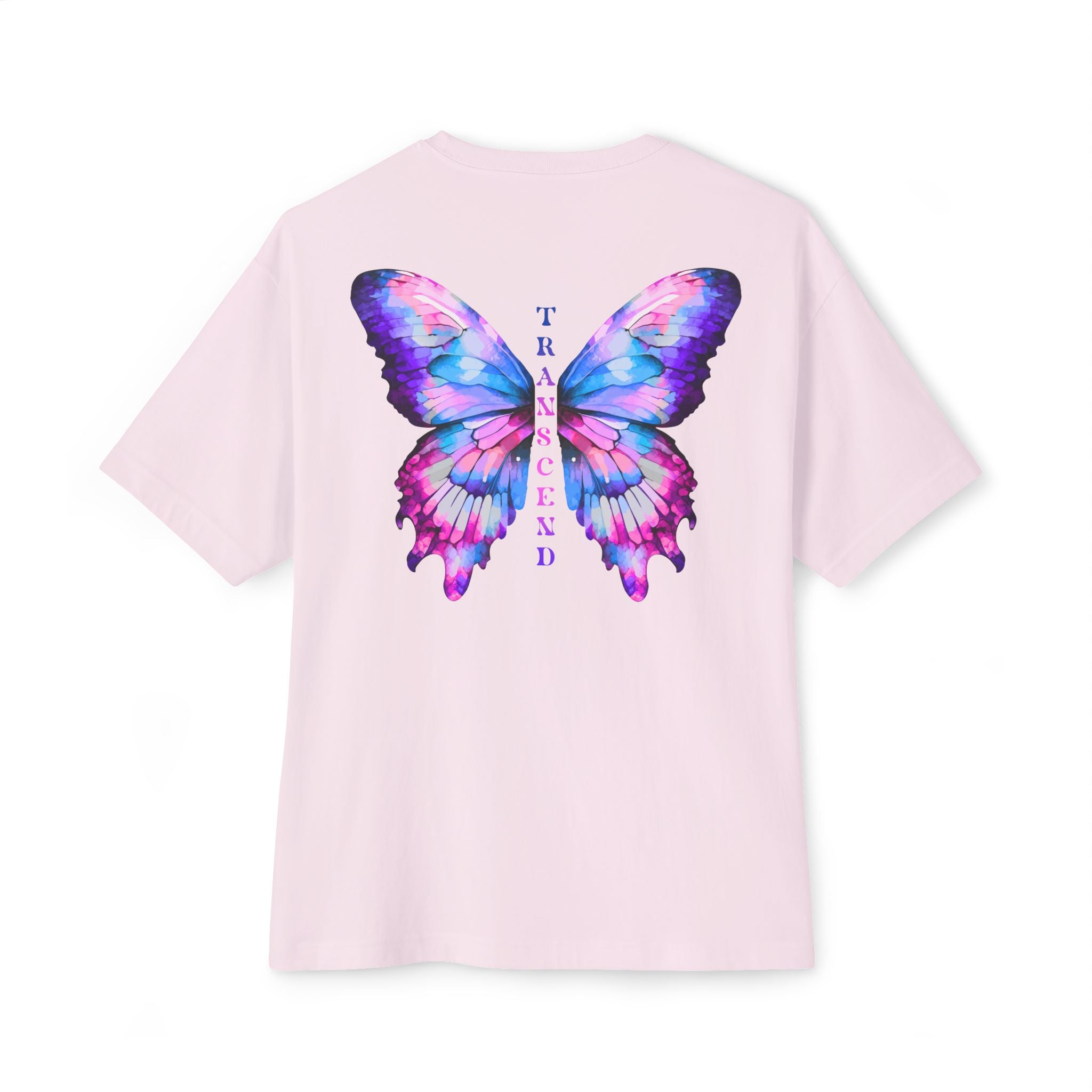 Transcend Butterfly Tee – Embrace Your Evolution Graphic (Unisex) Soft Pink