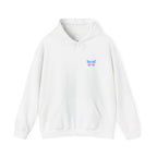 Transcend Logo Hoodie Minimalist Graphic Sweatshirt (Unisex) White