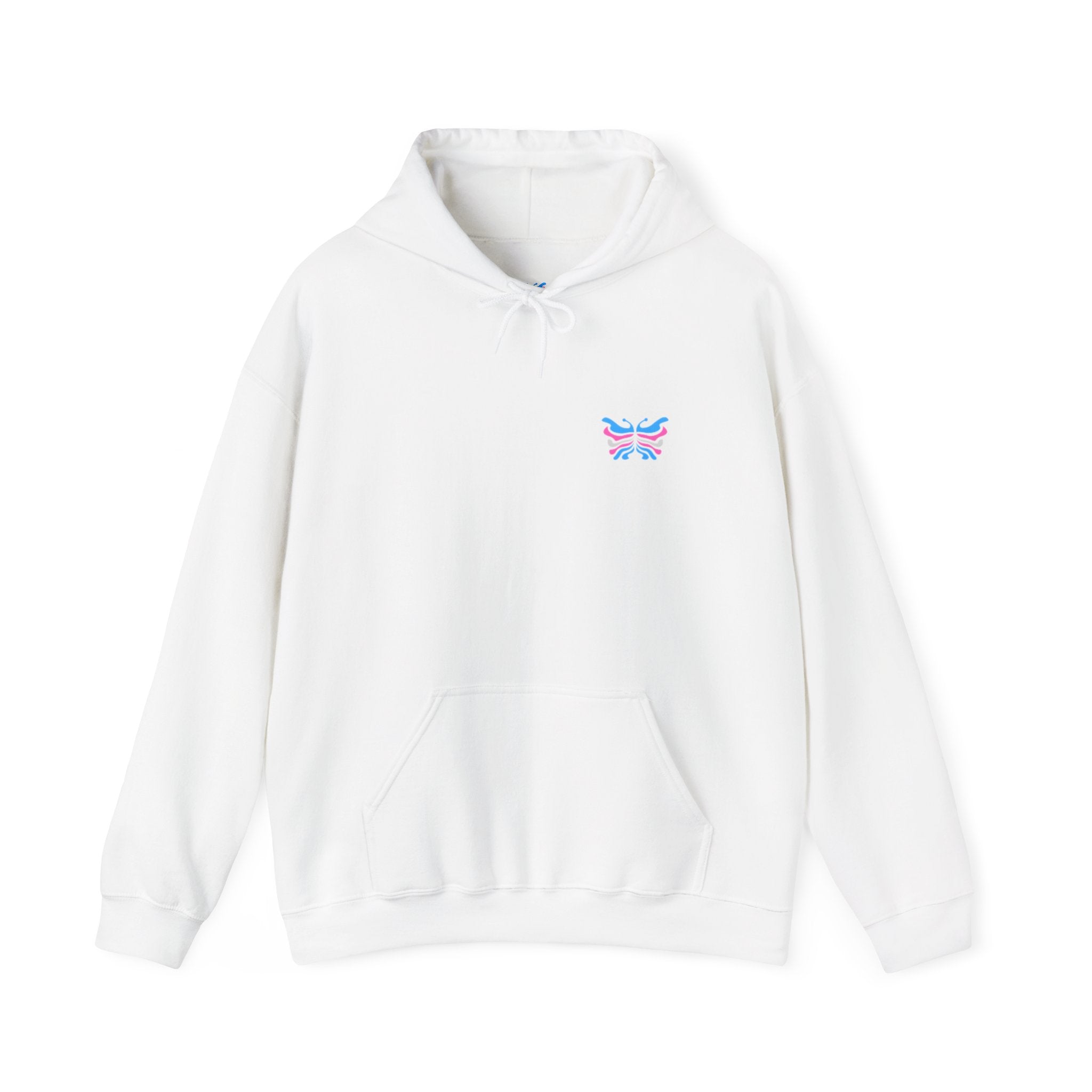 Transcend Logo Hoodie Minimalist Graphic Sweatshirt (Unisex) White