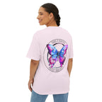 Trans Is Beautiful Butterfly Graphic Comfy Cotton T-Shirt (Unisex) Soft Pink