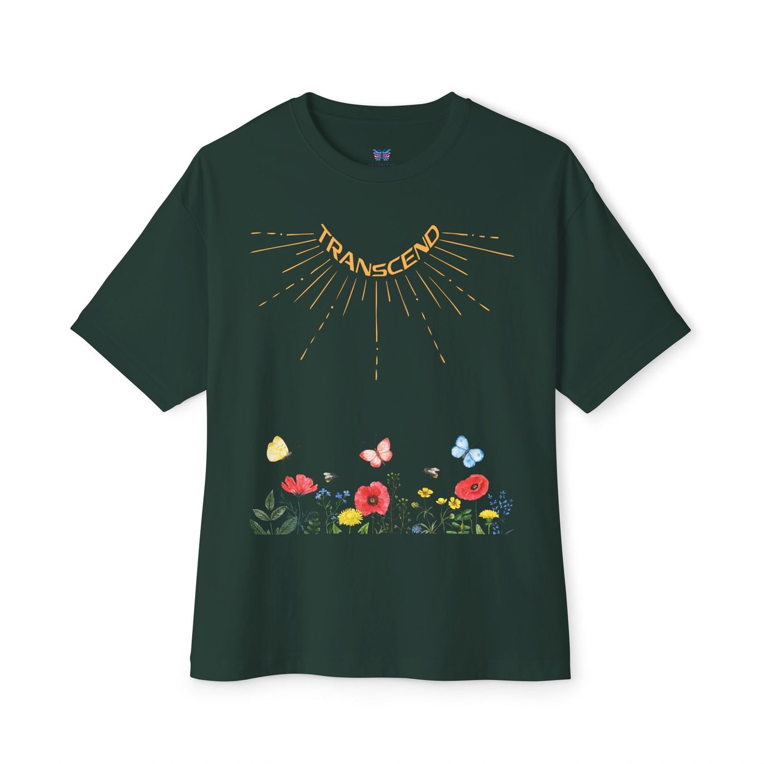 Rise And Grow Double Graphic Transcend T-Shirt (Unisex) Forest Green