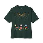 Rise And Grow Garden Transcend Graphic Oversized T-Shirt (Unisex) Forest Green