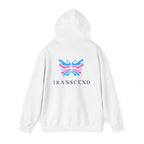 Transcend Logo Hoodie Minimalist Graphic Sweatshirt (Unisex) White