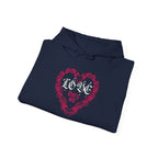 Love Everyone Gothic Graphic Transcend Hoodie Sweatshirt (Unisex) Navy