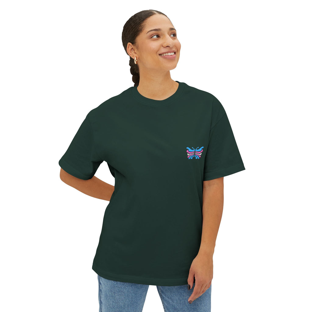 Transcend Butterfly Tee – Embrace Your Evolution Graphic (Unisex) Forest Green
