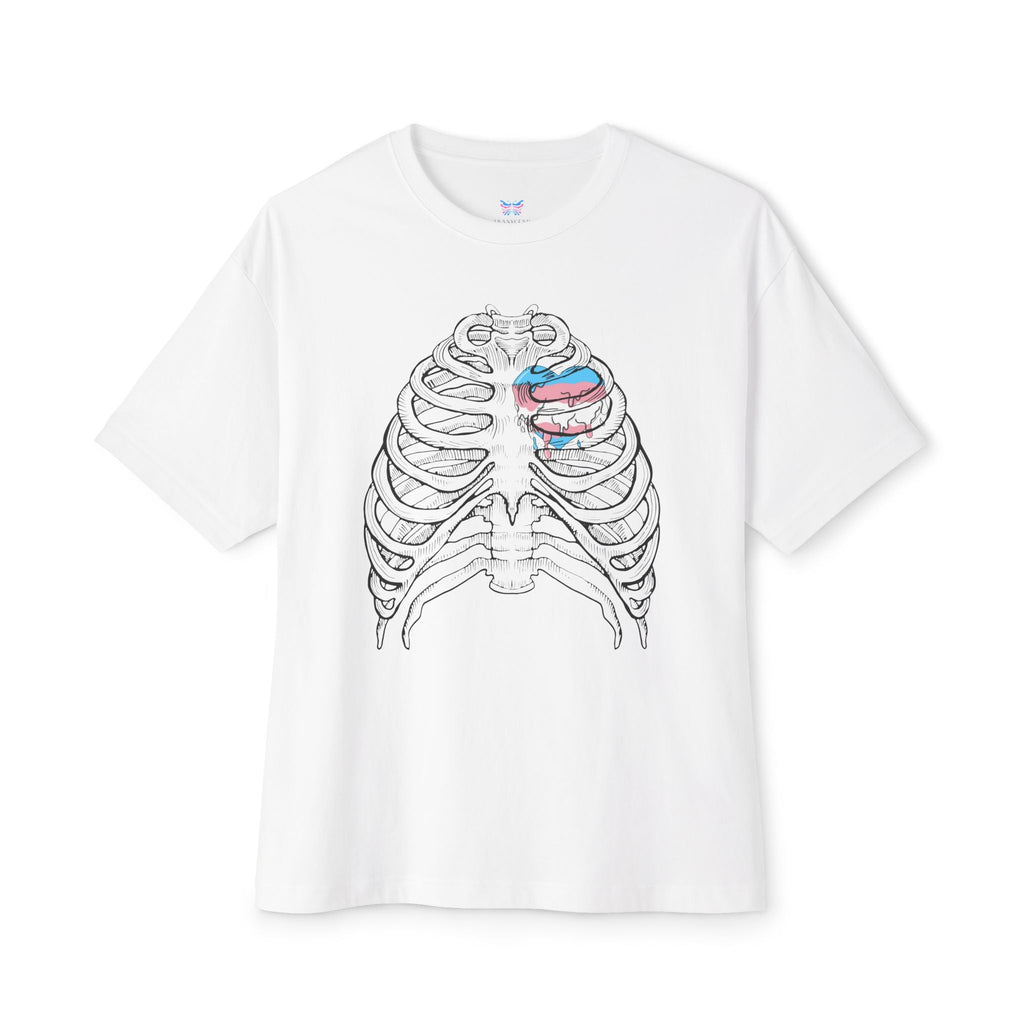 Open Heart Transcend Oversized T-Shirt (Unisex) White