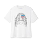 Open Heart Transcend Oversized T-Shirt (Unisex) White