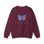 Transcend Logo Crewneck Graphic Long Sleeve Comfy Cotton (Unisex) Maroon