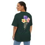 Blossom Floral Tee Shirt Transcend Graphic Oversized Shirt (Unisex) Forest Green