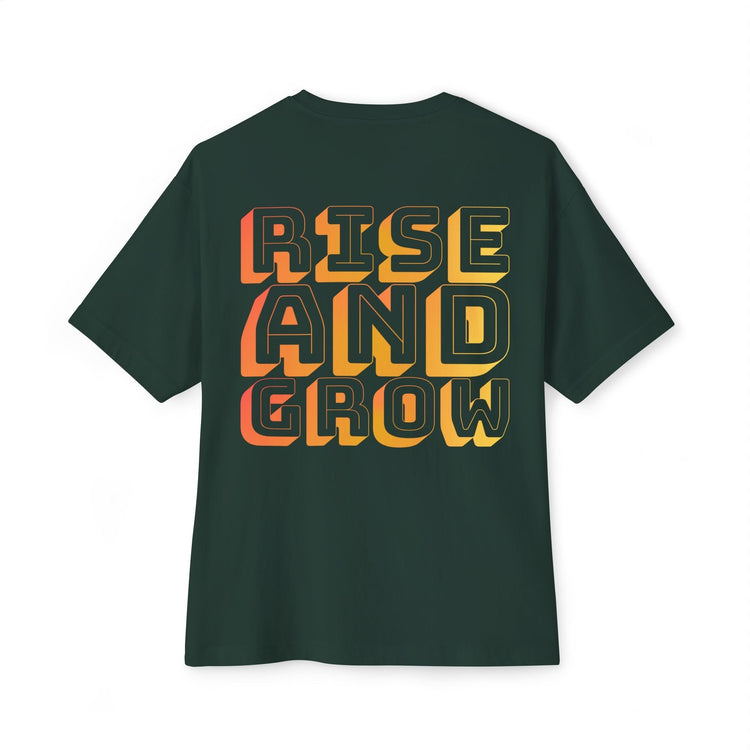 Rise And Grow Double Graphic Transcend T-Shirt (Unisex) Forest Green