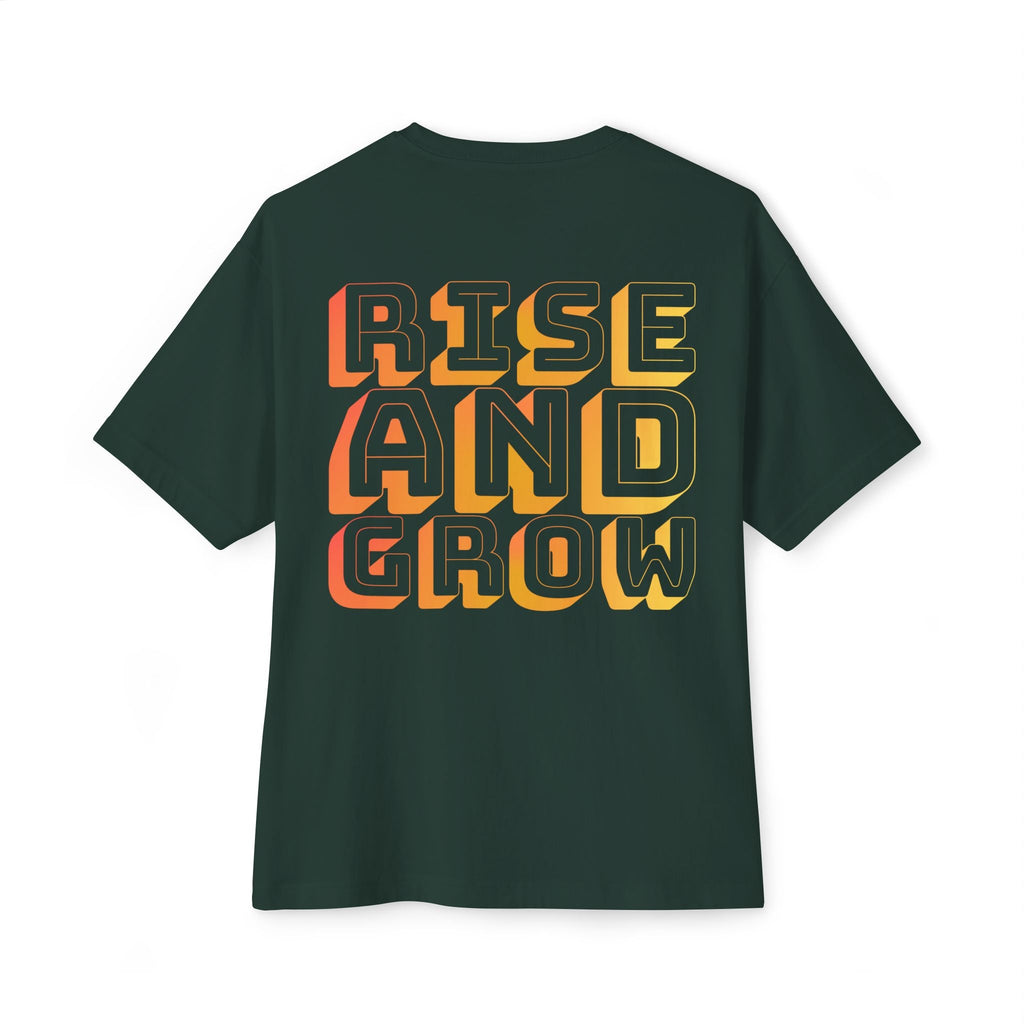 Rise And Grow Garden Transcend Graphic Oversized T-Shirt (Unisex) Forest Green