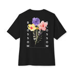 Blossom Floral Tee Shirt Transcend Graphic Oversized Shirt (Unisex) Black