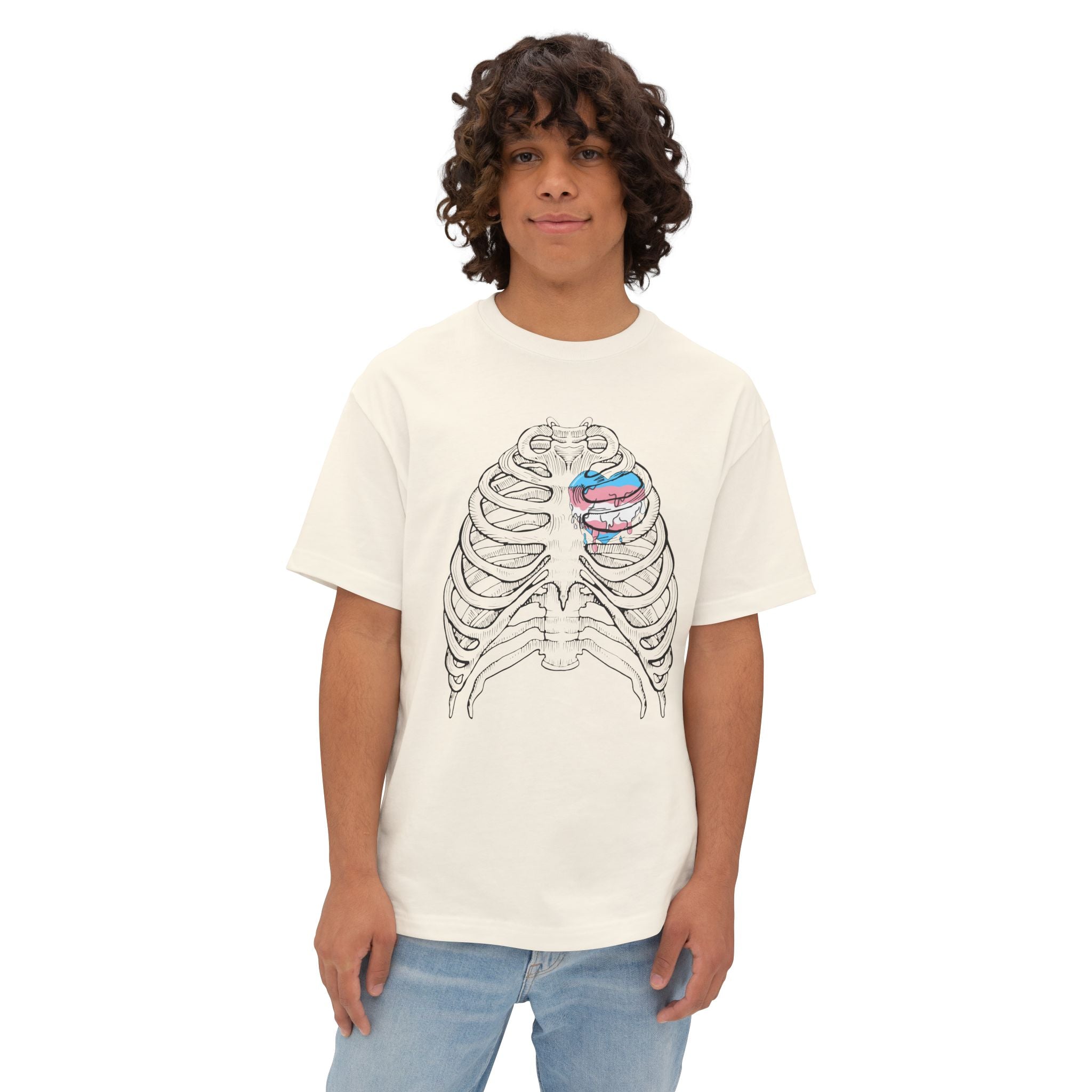 Open Heart Transcend Oversized T-Shirt (Unisex) Natural