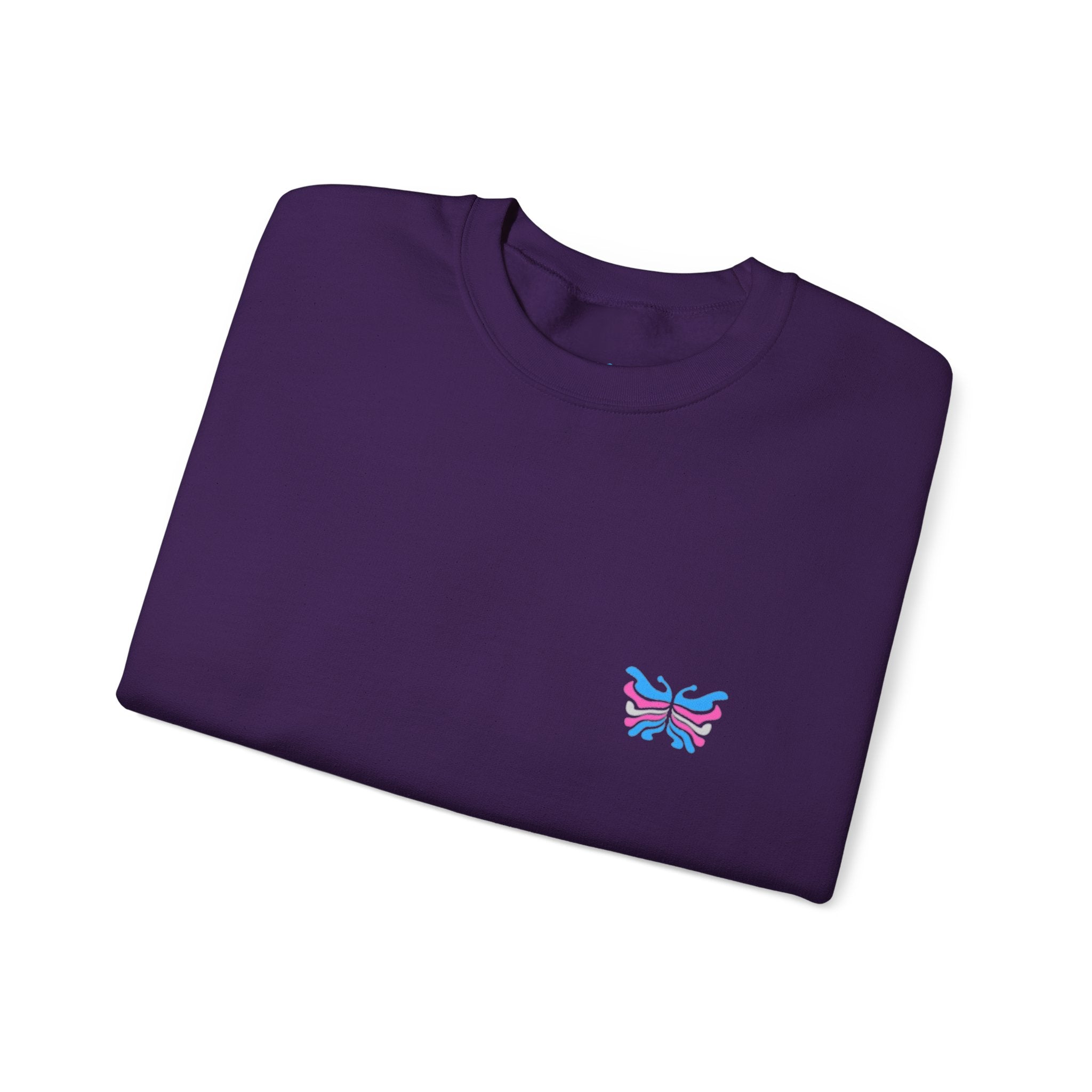 Transcend Logo Crewneck Graphic Long Sleeve Comfy Cotton (Unisex) Purple