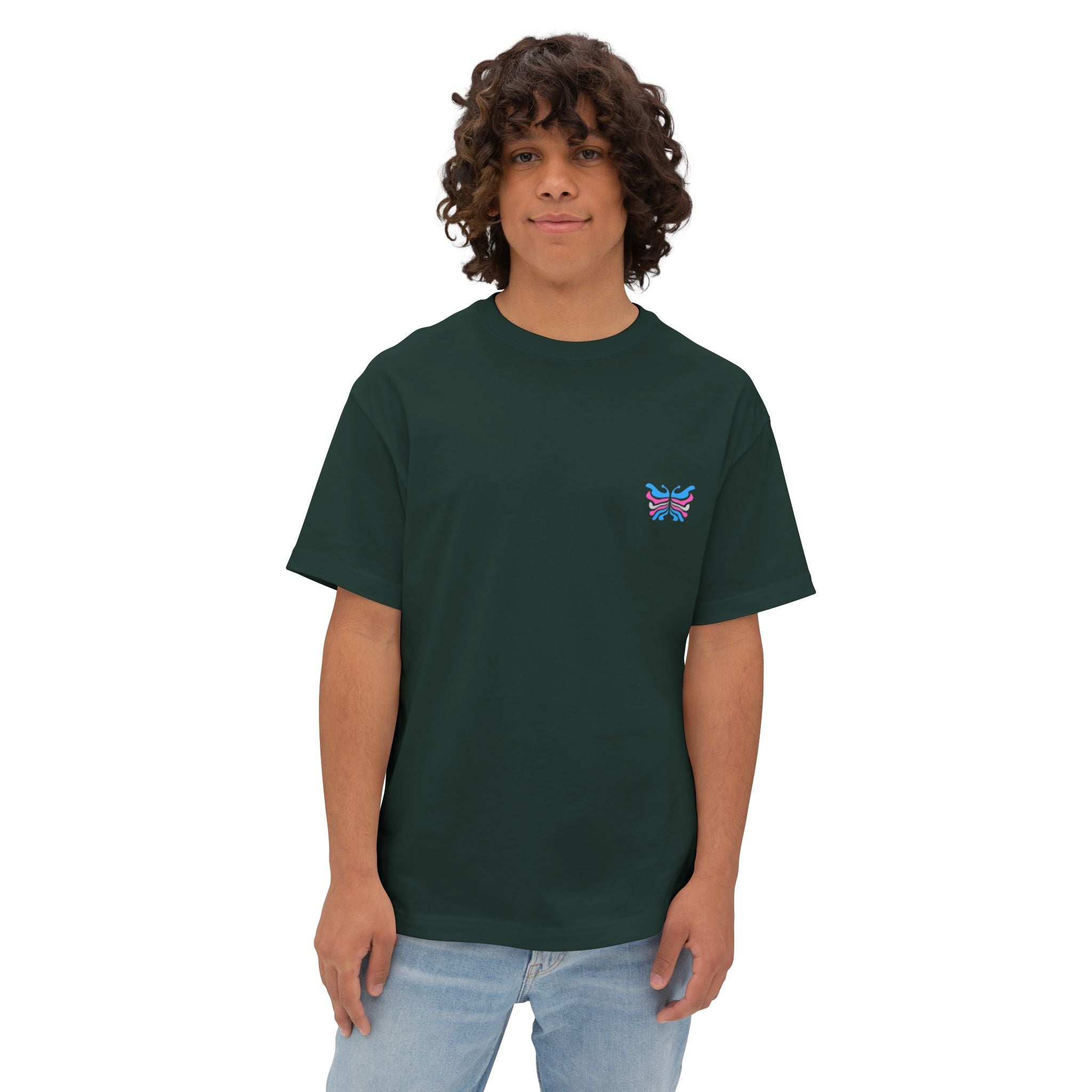Bite Back Transcend Oversized Boxy T-Shirt (Unisex) Forest