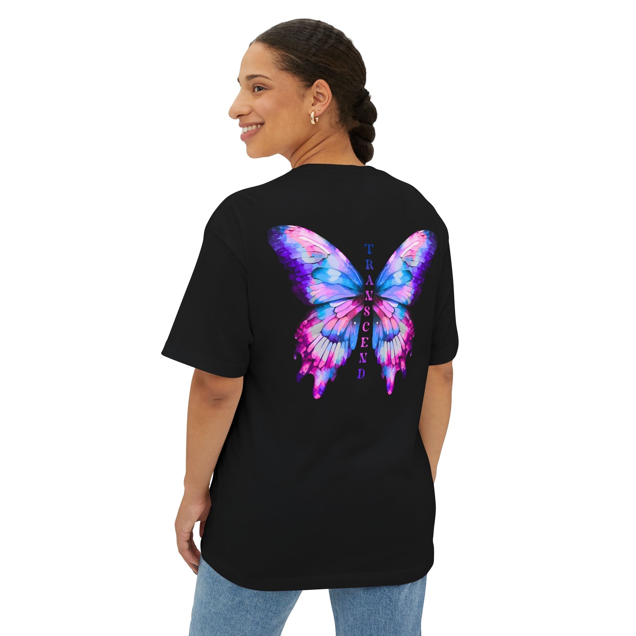 Transcend Butterfly Tee – Embrace Your Evolution Graphic (Unisex) Black