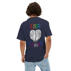 Love Transfolk Gothic Graphic Oversized Transcend T-Shirt (Unisex) Navy