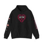 Love Everyone Gothic Graphic Transcend Hoodie Sweatshirt (Unisex) Black