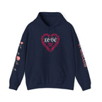 Love Everyone Gothic Graphic Transcend Hoodie Sweatshirt (Unisex) Navy