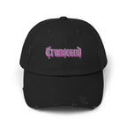 Transcend Gothic Graphic Blackletter Font Distressed Cap (Unisex) Black