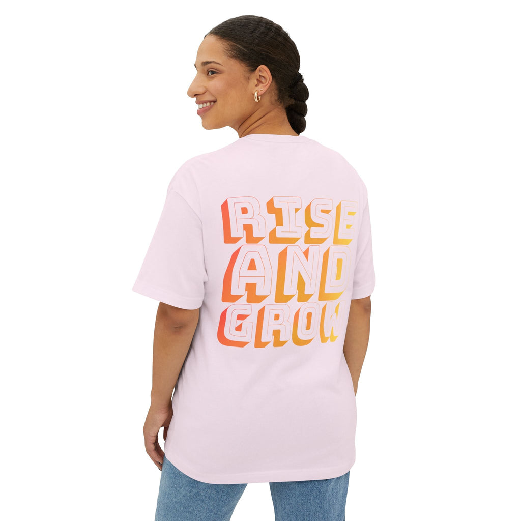 Rise And Grow Garden Transcend Graphic Oversized T-Shirt (Unisex) Soft Pink