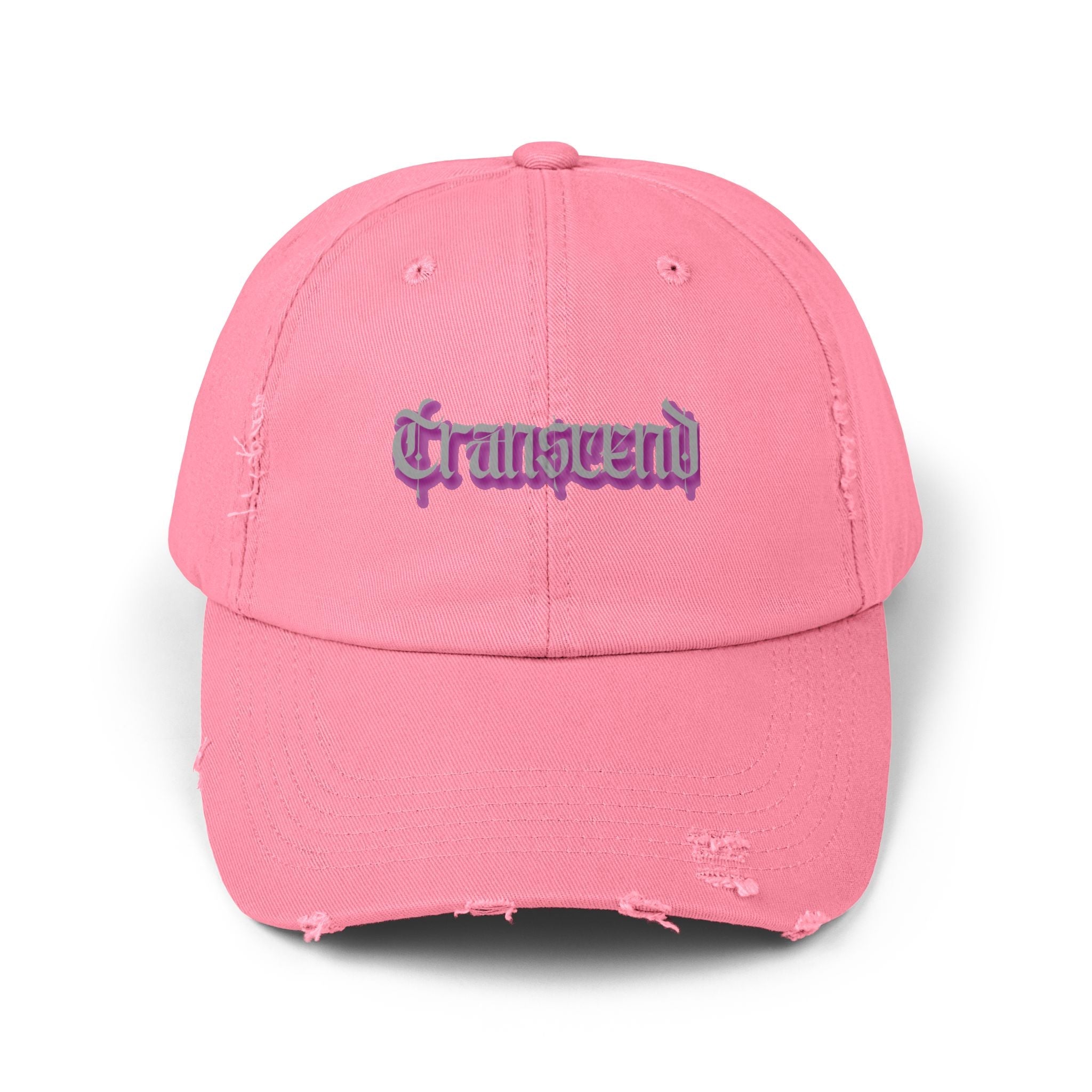 Transcend Gothic Graphic Blackletter Font Distressed Cap (Unisex) True Pink