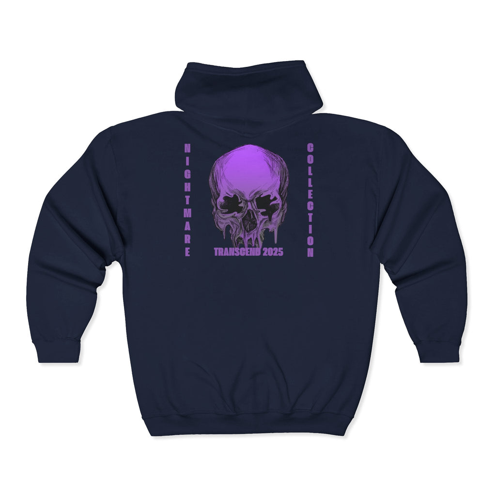 Nightmare Collection Zip-Up Transcend Hoodie (Unisex) Navy