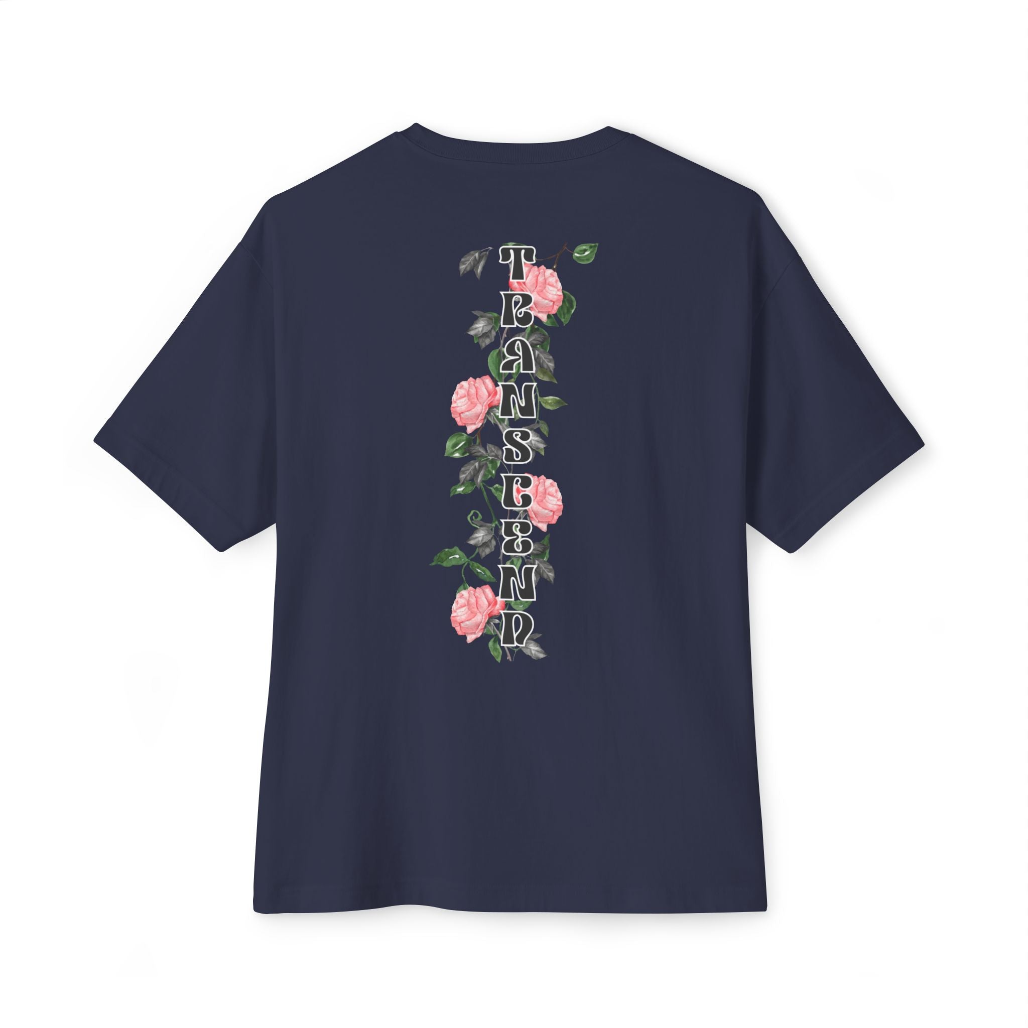 Transcend Rose Vine Gothic Grunge Graphic Dark T-Shirt (Unisex) Navy