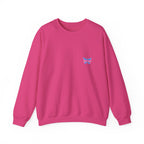Transcend Logo Crewneck Graphic Long Sleeve Comfy Cotton (Unisex) Heliconia