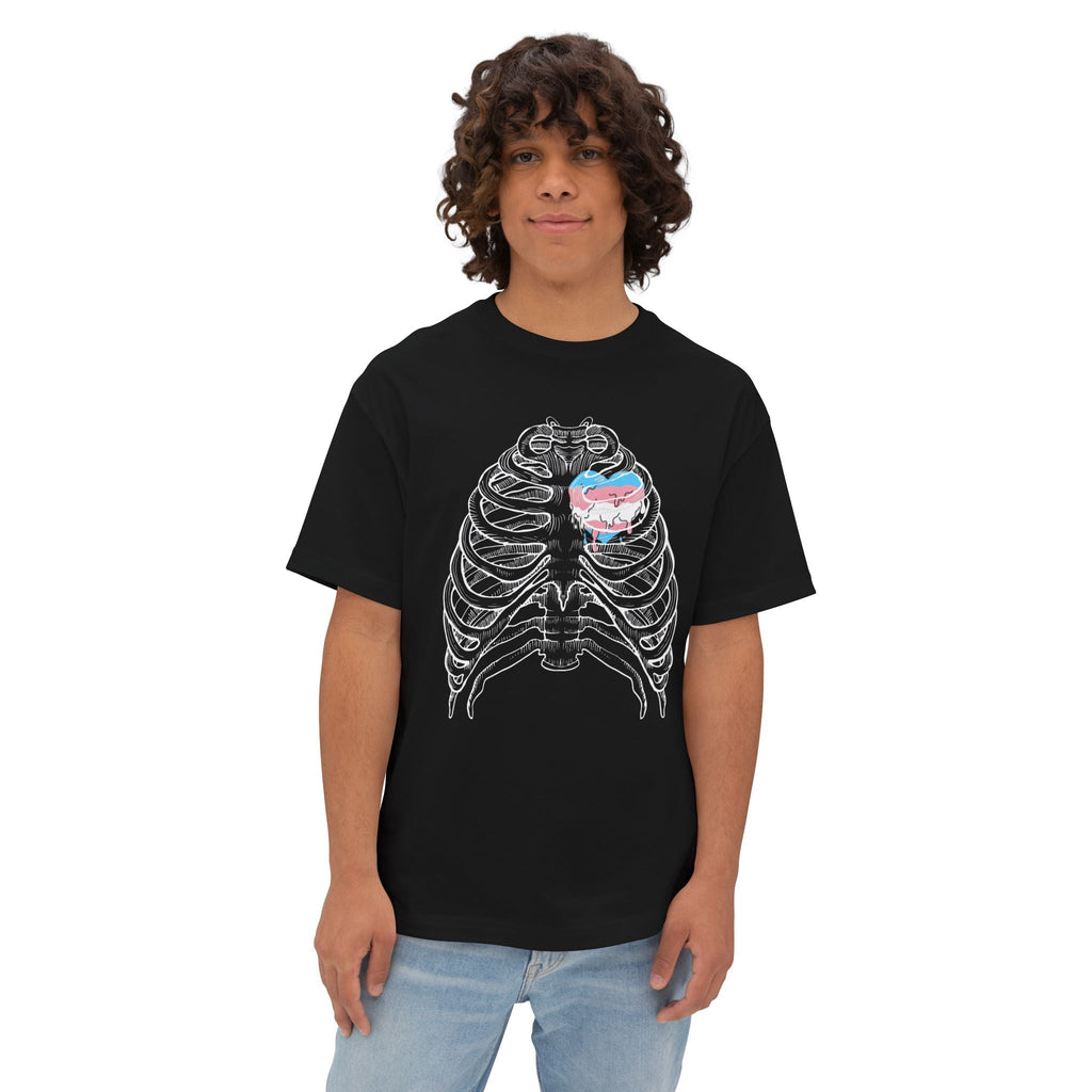Open Heart Transcend Oversized T-Shirt (Unisex) Black